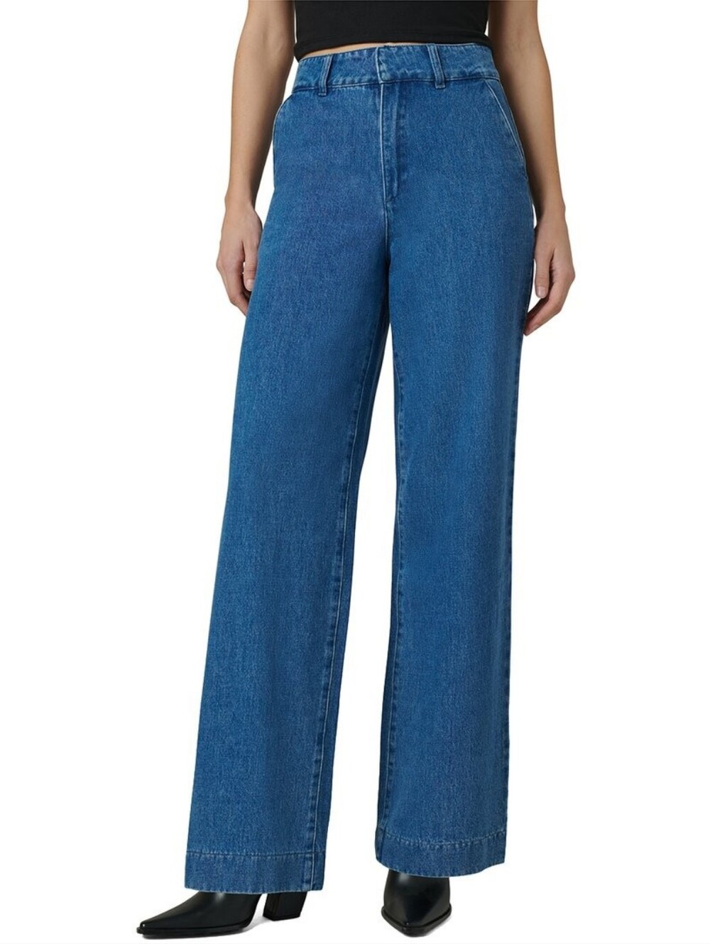 Joe’s Jeans The Fiona Fine Trouser Wide Leg High Rise Denim Jeans Size 30